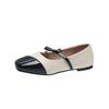 Fashion Mary Jane flat-soled single shoes for women's new spring and autumn retro shallow mouth single shoes for women