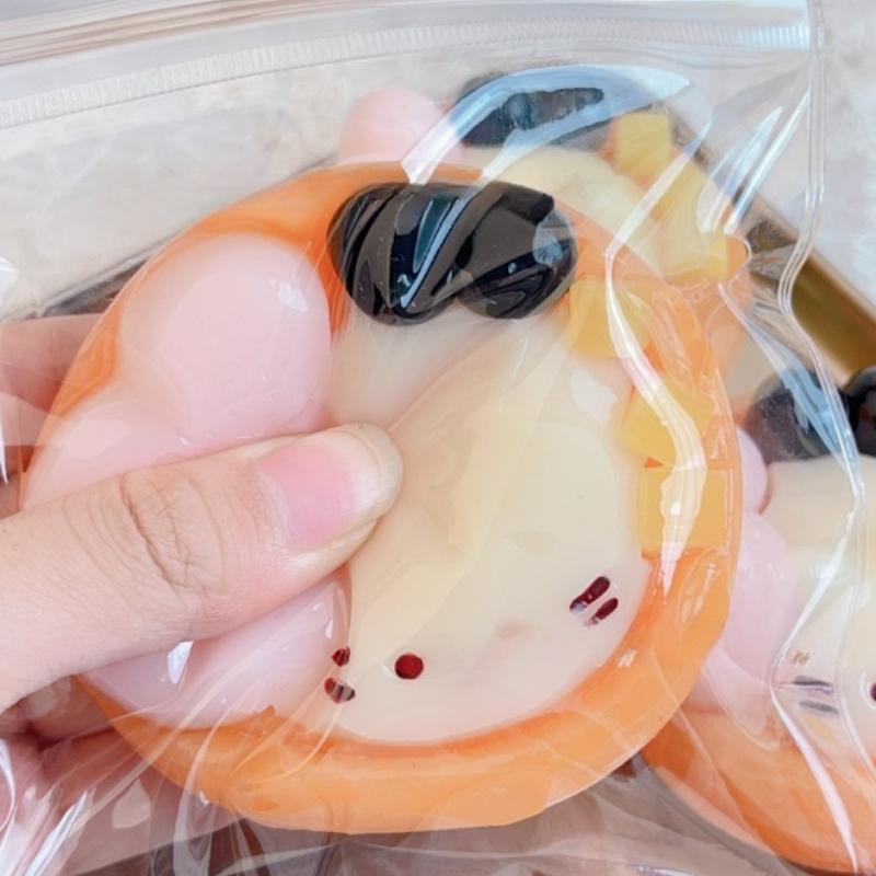 Cute Kitten Egg Tart Pinch and Pressure Ball - Claw Theme, Perfect Christmas/Halloween/Easter Gift