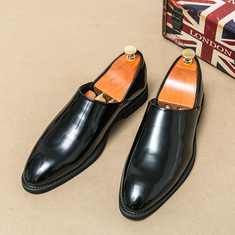 Модная кожаная мужская повседневная обувь 2024 новая весна осень мужская обувь ручной — фото 5