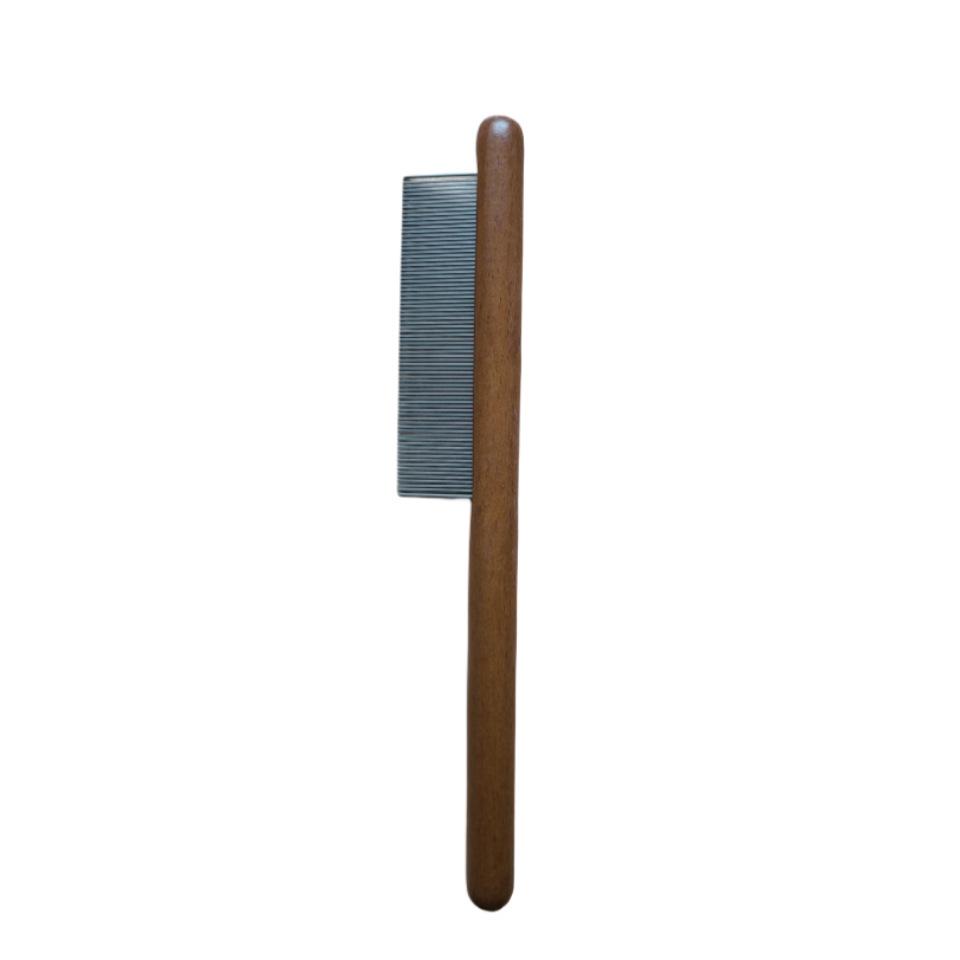 Plastic Fine-Toothed Pet Flea Comb with Steel Needles for Dogs and Cats