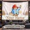 Wall Hanging Tapestry Custom NamePaddington Pattern Personalized Printed Fabric Wall Decor