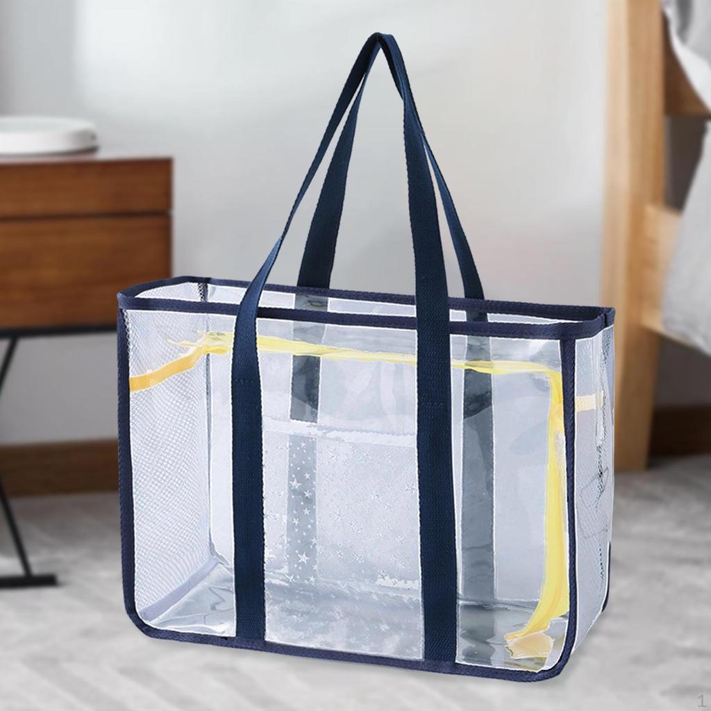 Clear Tote Bag Beach Thick PVC Female Transparent Shoulder Women Handbag