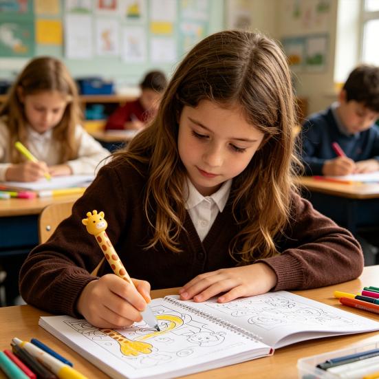 2 Stück Giraffenform Gelstift Niedlicher Cartoon-Tierstift Kreativer Ständer