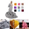 Large Soft Chunky Knitted Thick Wool Blanket With Versatile Colors For Cozy Comfort