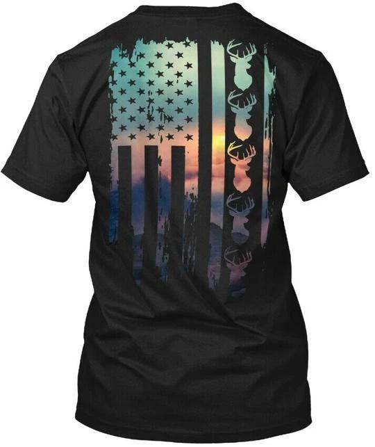 Hunting America Flag T shirt Made in the USA Size S to 5XL 2XL