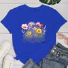 Funny Flowers Grow In Grace Letter Printing T-Shirts For Women Summer Tee Shirt Femme Casual Short Sleeve