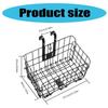 Metal Front Handlebar Bicycles Basket Mountain Bike Folding Hanging Basket with Removable Liner Bag Bike Accessories