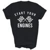 Start Your Engines Checkered Flag Racing Unisex Shirt Gift