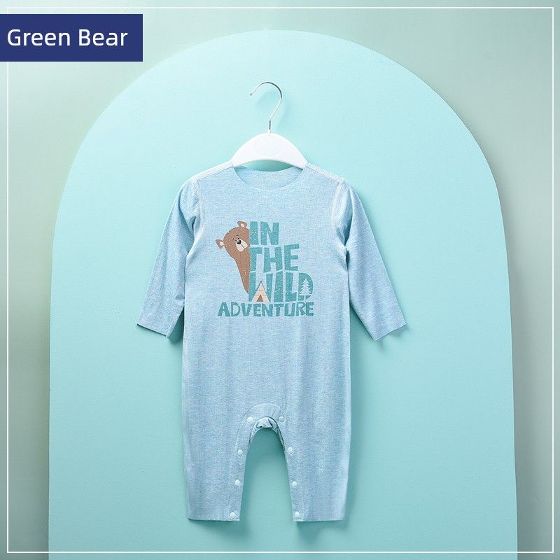 Modal Spring and Autumn Boneless Air Conditioning Baby Jumpsuit