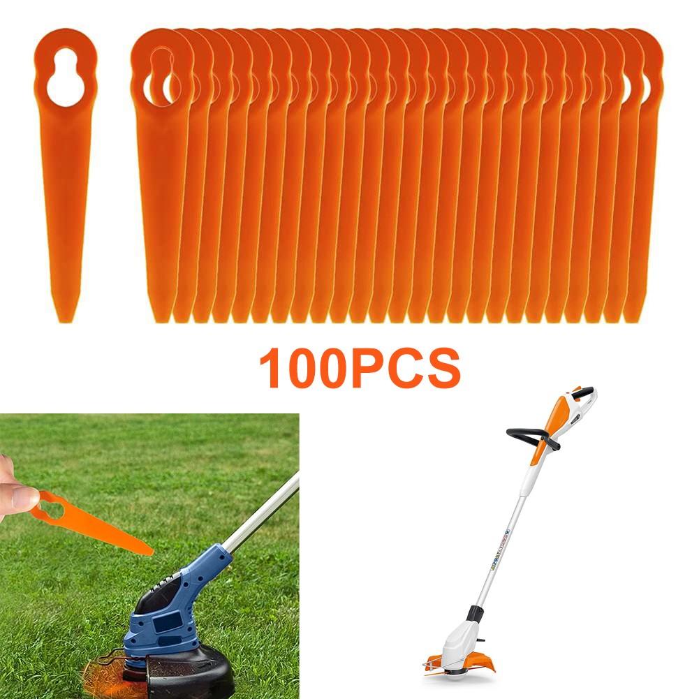 100Pcs Replacement Plastic Blades Compatible for STIHL Polycut 2-2 Polycut 3-2