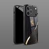 Golden Jumping Horse Dark Pattern Tempered Glass Phone Case For iPhone 11 12 13 14 15 16 17 Pro Max 17Air 7 8 Plus XR XS X Cover