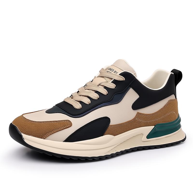 

Мода 2024 года, новая мужская обувь, весна и осень, универсальная модная обувь, спортивная обувь для бега, повседневная обувь, толстая подошва, мужская обувь с высоким каблуком, теннис 41 бежевый