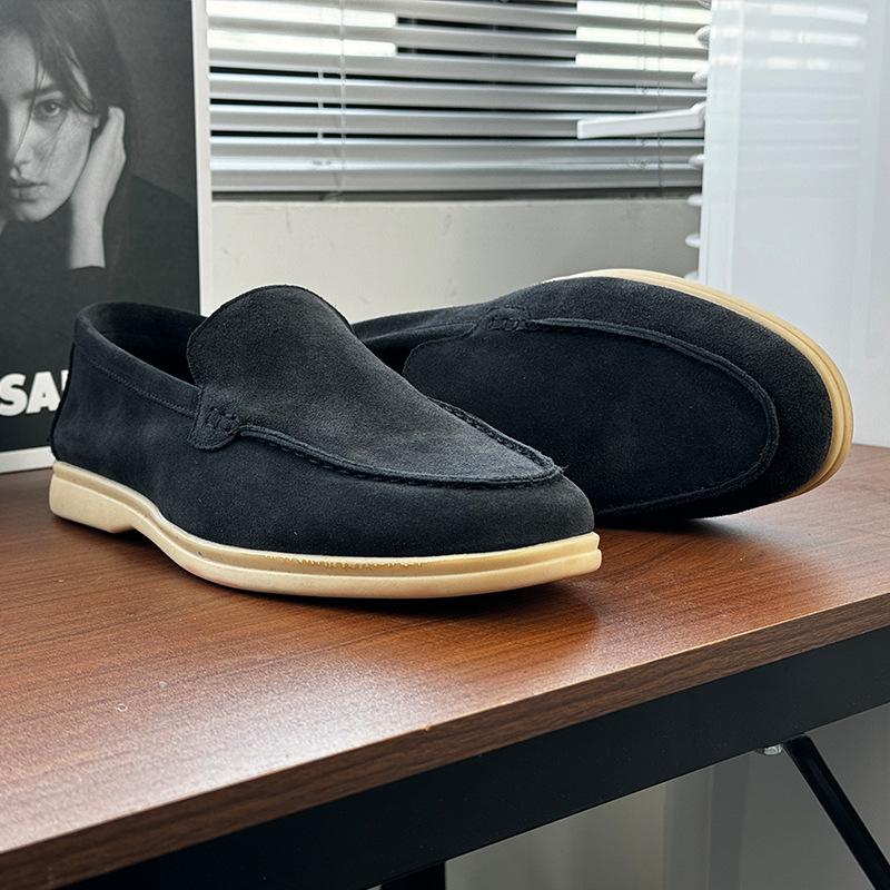 Sommer Slipper Doudou Britische Business- und Freizeit Ein-Pedal Lederschuhe atmungsaktiv Jugend formell Herrenschuhe 8253-H