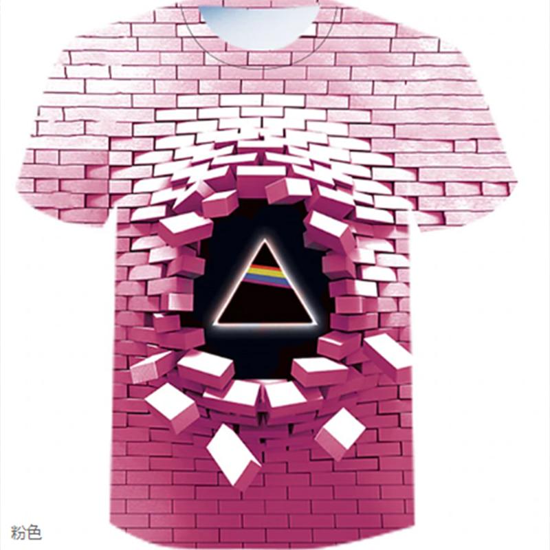 New Summer Men's Fashion T-shirt Personality Abstract Pattern Printed Men's T-shirt Top