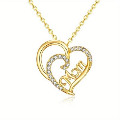 Retro Necklace, Women's Heart-shaped Fashion Necklace, Mother's Day Gift