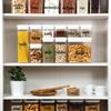 170PCS Food Pantry Labels, Kitchen Container Storage Labels Spice Organize Storage Jars Boxes Bottles Preprinted Black Script Clear Stickers - Water