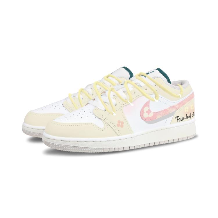 Jordan Air Jordan 1 Abriebfest Abriebfest Niedrig geschnitten Vintage Basketballschuhe Unisex Gelb FQ7687-300(Team325-)
