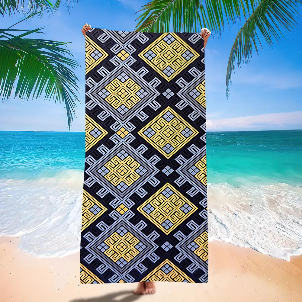 Popular Bohemian Beach Towel Digital Printing Quick-Drying Bath Towel Microfiber Beach Towel