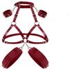 Sex Restraints Strap SM Bondage Gear Toy Leather BDSM Body Chest Harness Handcuffs Leg Cuffs Adults Accessories