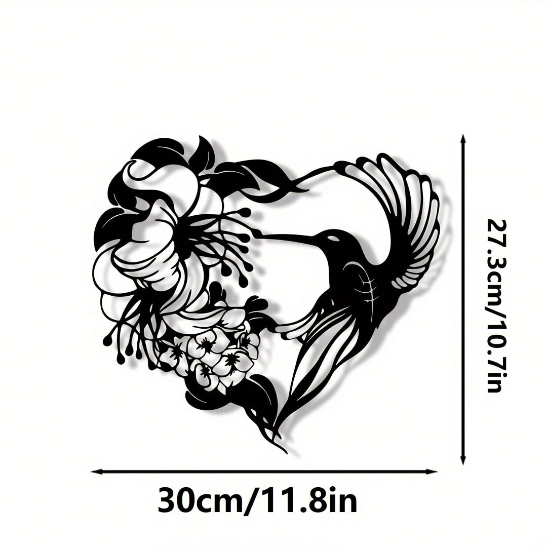 

Metal Wall Art Heart Rose Laser Cut Elegant Home Decor Sculpture різнокольоровий