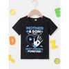 European sizes [Boys' Casual T-Shirt] Summer Boys' Fashion Kids' T-Shirt - "Mother & Son Best Friends..." Letter Print Cute Short Sleeve Casual Top