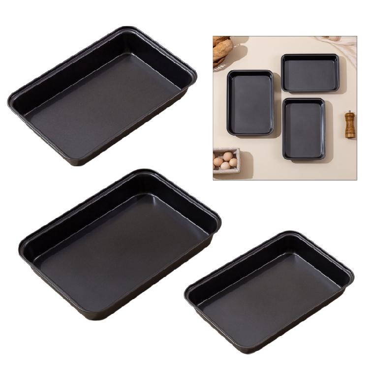 Deep Carbon Steel Cake Tray Nonstick Coating Robusts Build Baking Pan Cooking Sheet for Breads Pastries Casseroles