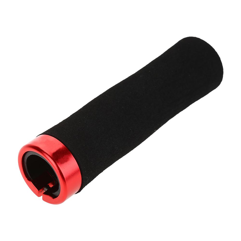 1 Pair Cycling Handle Bar End Bike   Lock on Handlebar Grips Accessory (Black)
