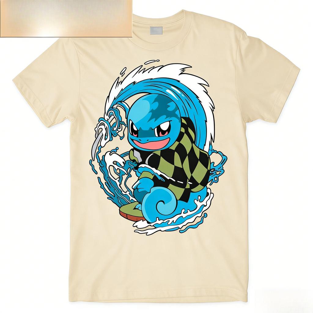 Anime Pokmon Squirtle Printed Tshirt Unisexs And Unisexs Tshirt Tshirt 2026 Summer Tee Streetwear Casual Tops Unisexs Clothing