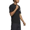 adidas T Shirts Men's Black Crew Neck Moderate Straight Fit HE5172