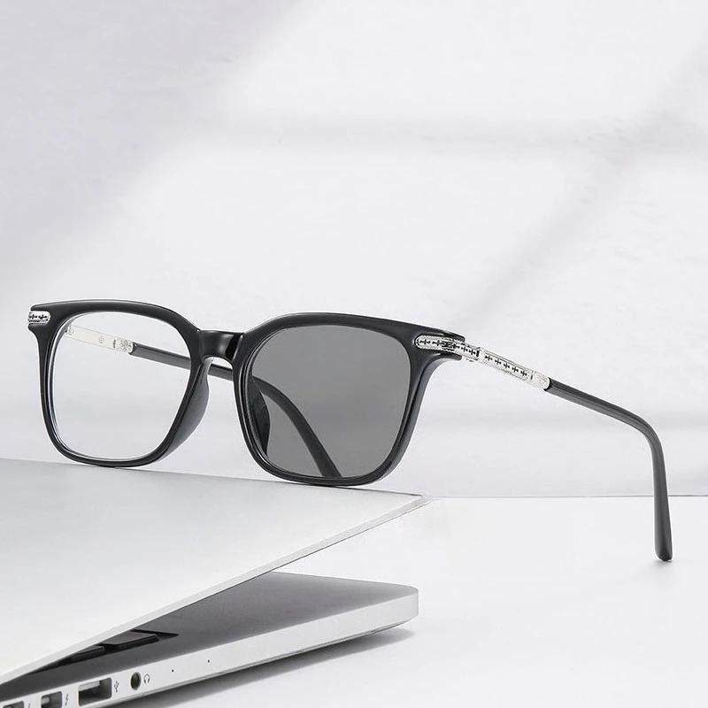 Casual Square-Frame Photochromic Myopia Glasses Comfortable and Durable Anti-Blue Light Eyewear Minus Diopter 0 To -4.0