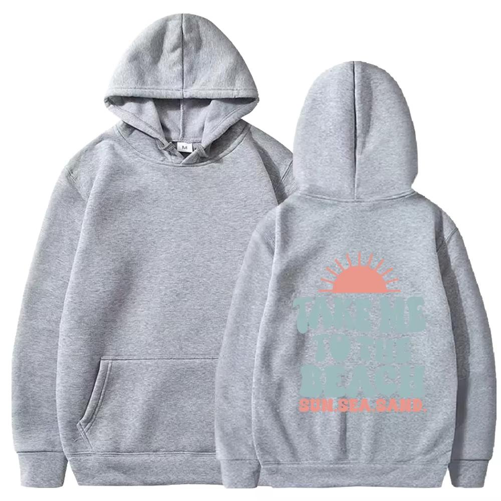 

Women Funny TAKE ME TO THE BEACH Art Letter Print Hooded Men Women Prevalent Hoodies Oversized Sweatshirt Female Pullover 3XL