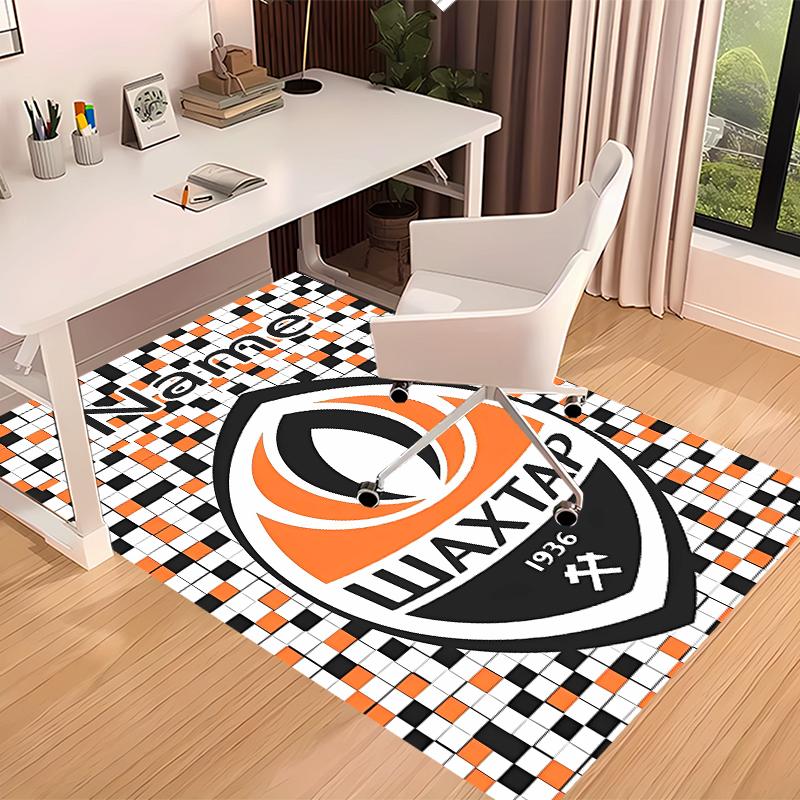 Op maat gemaakte FC Shakhtar Donetsk Print Vloerkleed - Zacht, Wasbaar Antislip Binnentapijt, Woonkamer, Huis & Kantoor Decoratief Tapijt