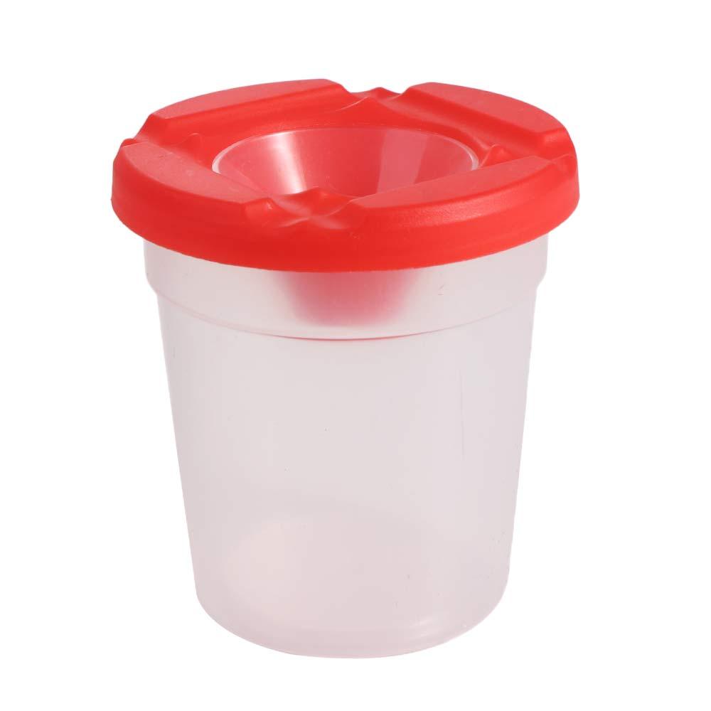 Multifunctional Painting Pen Washing Cup Plastic Transparent Children Paint Cups Convenient School Supplies