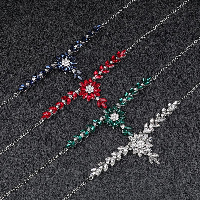 2022 Summer Retro Crystal Necklace & Earrings Set - European & American Fashion