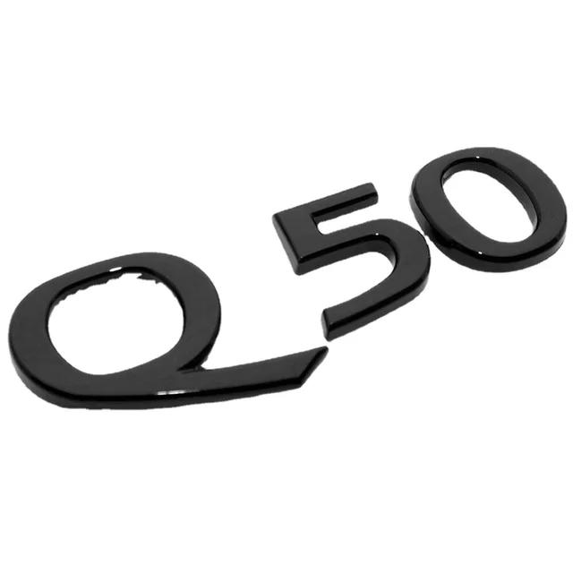 

For Infiniti Rear 3D ABS Q50 Q50L Q50S Lid Logo Letter Badge Emblem Nameplate Gloss Black
