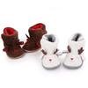 Winter Warm Christmas Cartoon Deer Baby Shoes Soft-soled Infant Toddler Boots