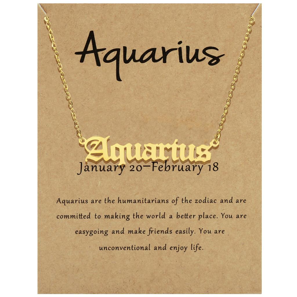 Minimalist and Exquisite Birthstone Women's Necklace Pendant Stainless Steel Plated 18K Gold Birthstone Jewelry Gift Necklace