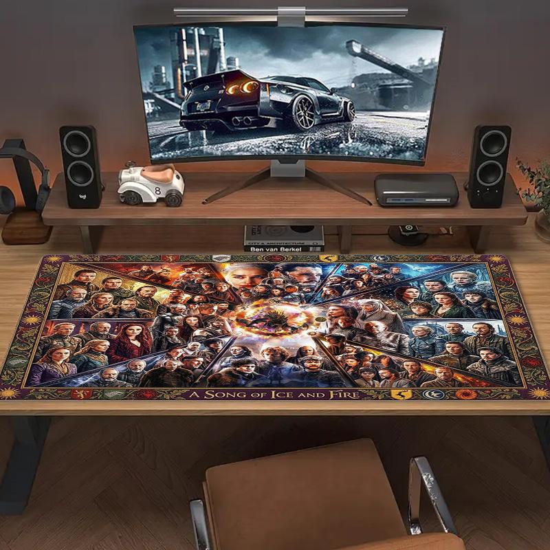 House of Dragon Color Mouse Pad Large Gaming Table Cushion Non-slip Laptop Tablet Big Mousepad XXL Mat Mini PC Playmat With Lock edge