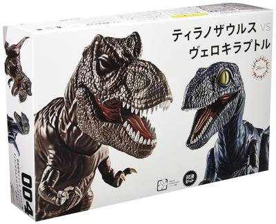 Fujimi Model Serbest Araştırma Serisi Dinozor Sürümü Tyrannosaurus vs Velociraptor Hesaplaşma Seti Renk Kodlu Plastik Model Serbest Araştırma 4 No.4 Ölçeksiz
