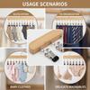 Solid Wood Hat Hooks Multifunctional Storage Hanger Space Saving Organizer For Home Closet Storage 10 Hooks