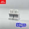 Non-Toxic 10Pcs Moc Bricks Unmovable Short Legs Pants Blank 4Cm Action Figure Body Part Assembles Particles Building Blocks Toys Gifts