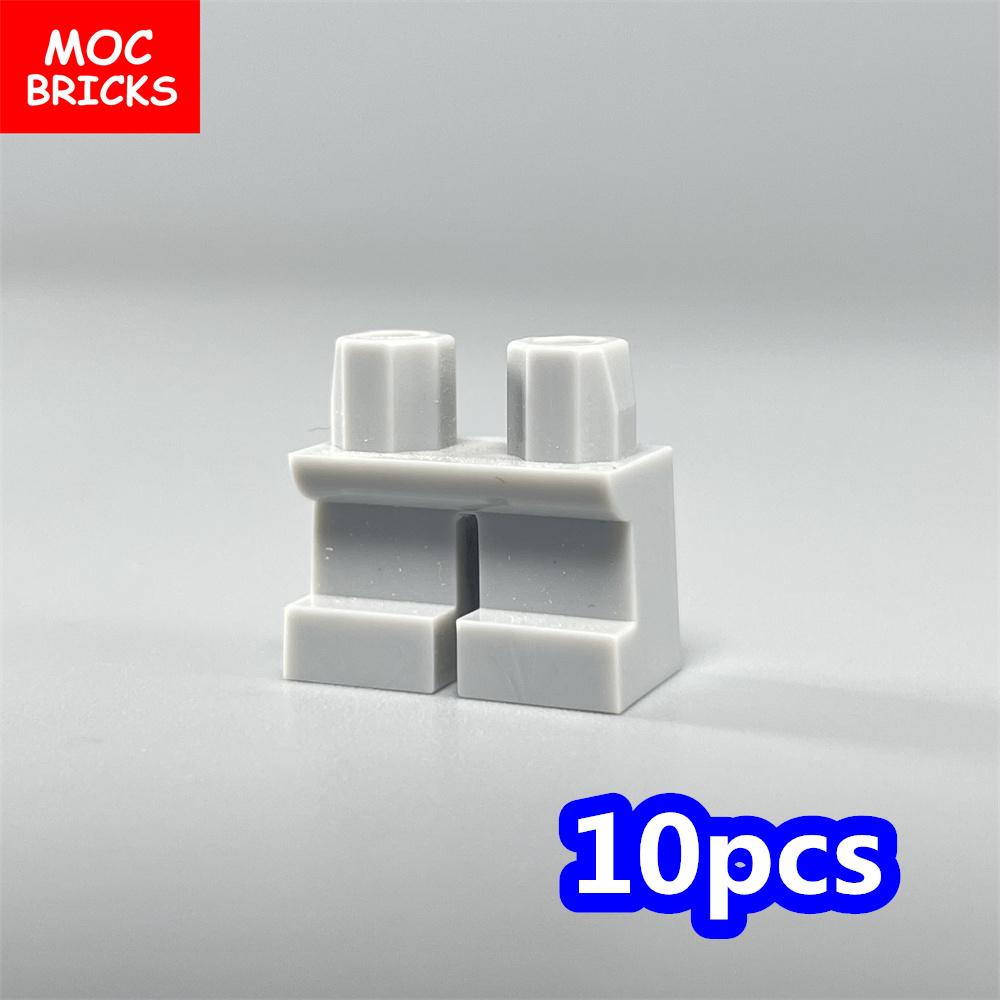 Non-Toxic 10Pcs Moc Bricks Unmovable Short Legs Pants Blank 4Cm Action Figure Body Part Assembles Particles Building Blocks Toys Gifts