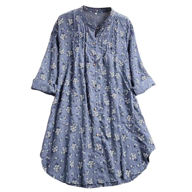 

Casual Maternity Shirt Small Floral Long [SARADEMUNT] Dress, Women s, Dress, Tunic, Dress, Pattern, Cotton, Sleeve, Blouse, A-line, Thin, Spring,