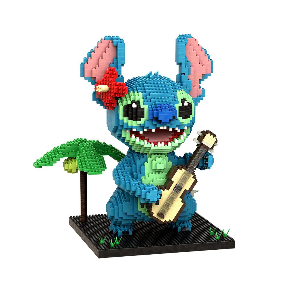 New Disney Building Blocks Winnie the Pooh Micro Stitch Mickey Scrump Model Mini Bricks Figure Toys For Kids Christmas Gift