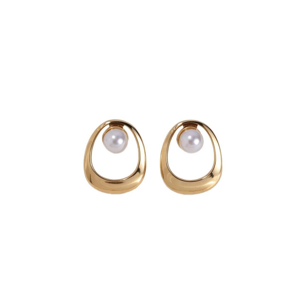 Retro European & American Geometric Starfish Snake Pearl Dangle Earrings