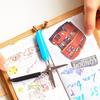 1Pcs Portable Handmade Students Paper Cut Scissors Creative Folding Safety Scissors (Color Random)
