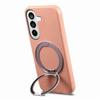 Case for Galaxy S26 - PC+Leather/PU, Pink, With Stand