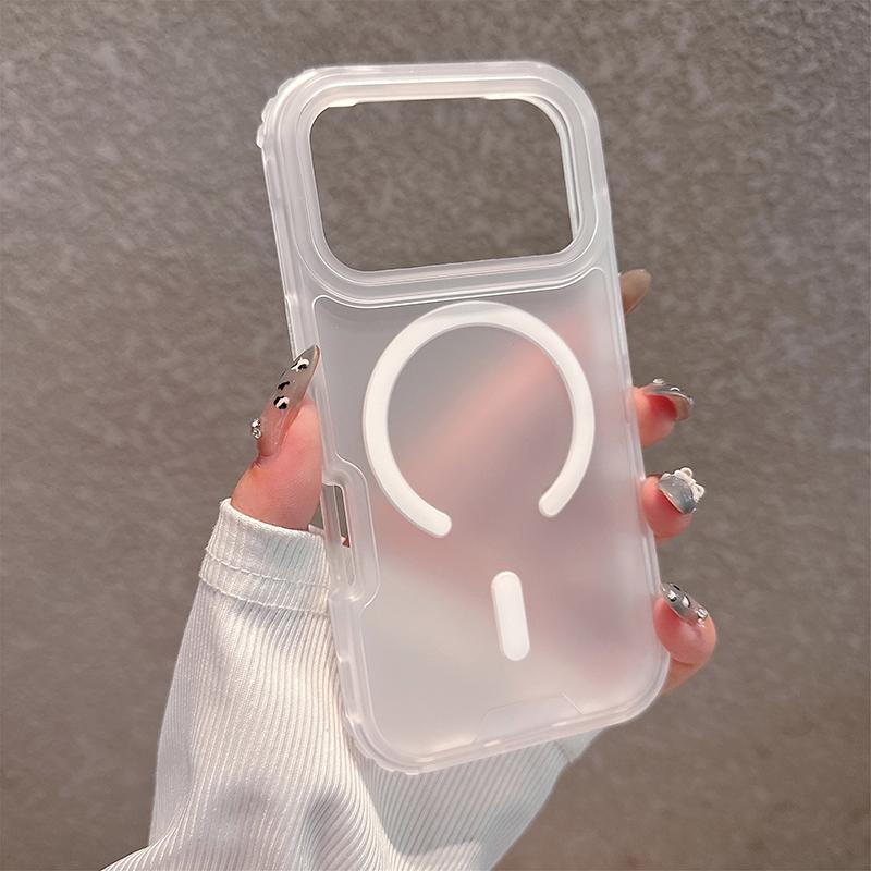 Matný Cukrový Magnetický Bezdrátové Nabíjení Průhledný Kryt Pro iPhone 17 Air 17 Pro Max Pro Magsafe Nárazuvzdorný 3 v 1 Pancéřový Kryt