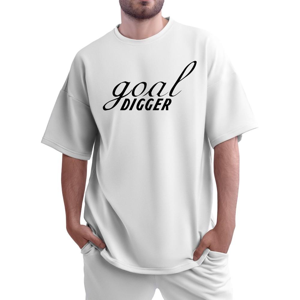 

Goal Digger T-Shirt | Unisex Short Sleeve White Tee | Dream Chaser Gift L