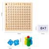 99 jogo de tabuleiro de multiplicação de madeira montessori crianças aprendendo brinquedos educativos matemática contando cem tabuleiro pensamento interativo